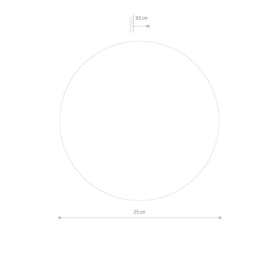 LED Wandlampe rund Ø 25 cm in Gold 3000 K 130 lm Holz