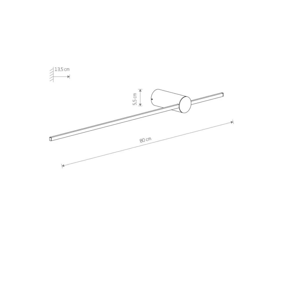 LED Wandlampe Schwarz 3000 K 380 lm Aluminium indirekt