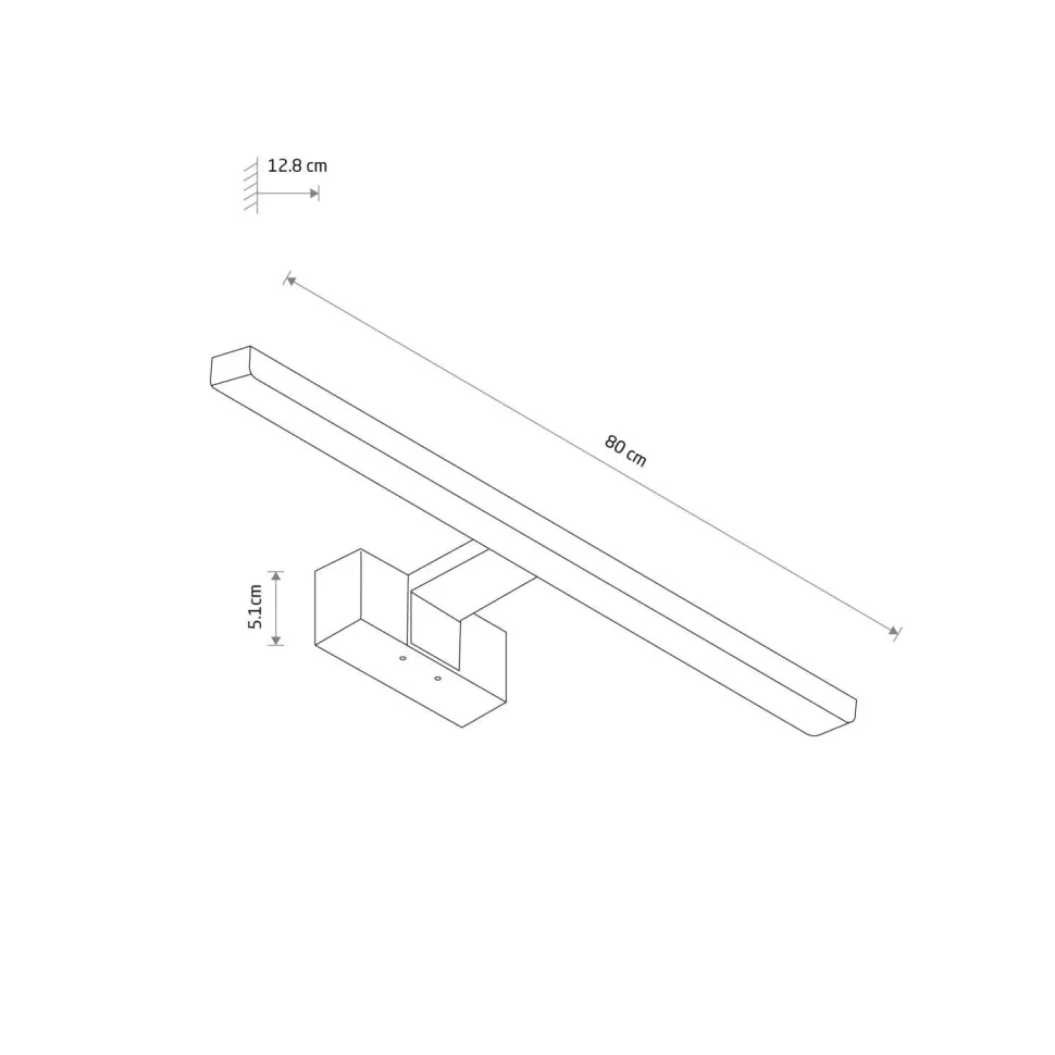 LED Wandlampe Spiegel IP44 Weiß 4000 K neutrales Licht