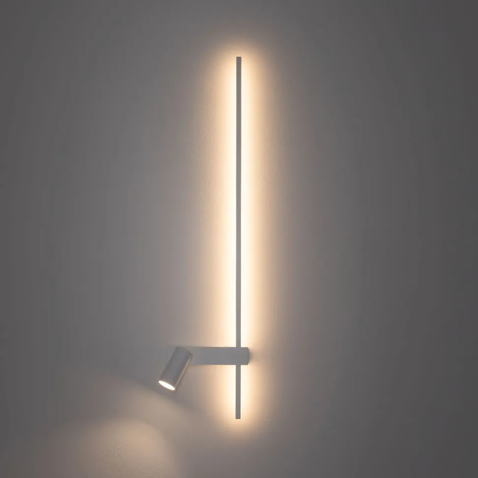 LED Wandlampe Weiß Aluminium GU10 H:80 cm indirekt