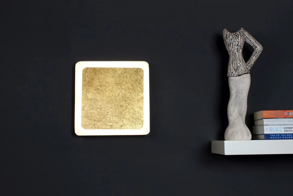 LED Wandleuchte Aluminium Gold Schwarz 3000 K B:31 cm