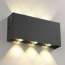 LED Wandleuchte Anthrazit Up Down dimmbar B:17 cm 2 W
