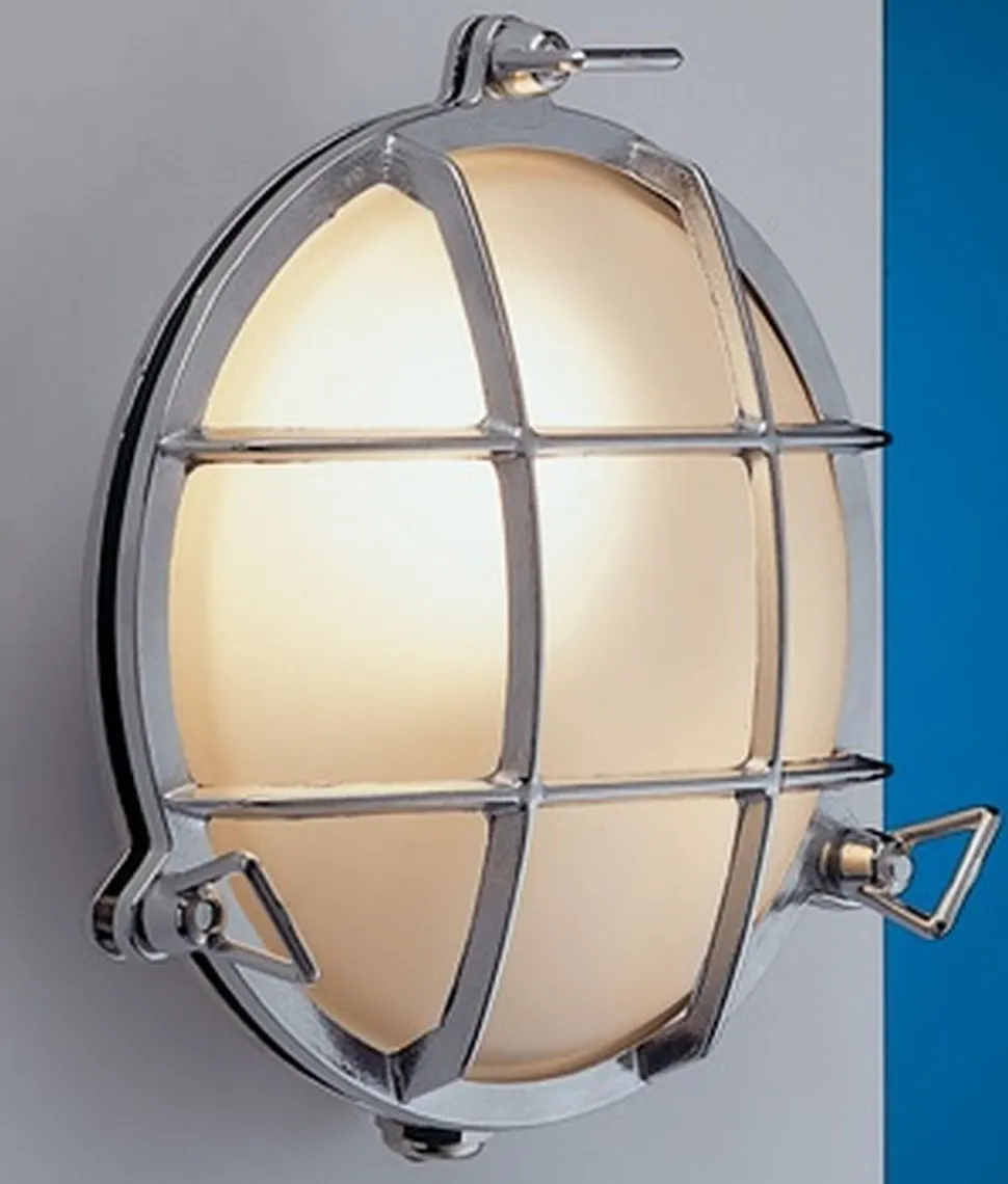 LED Wandleuchte Außen Chrom Maritim IP54 Haustür