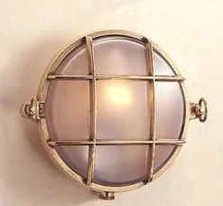 LED Wandleuchte Außen Messing IP54 Maritim Haus