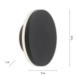 LED Wandleuchte außen Metall IP65 3000 K indirekt