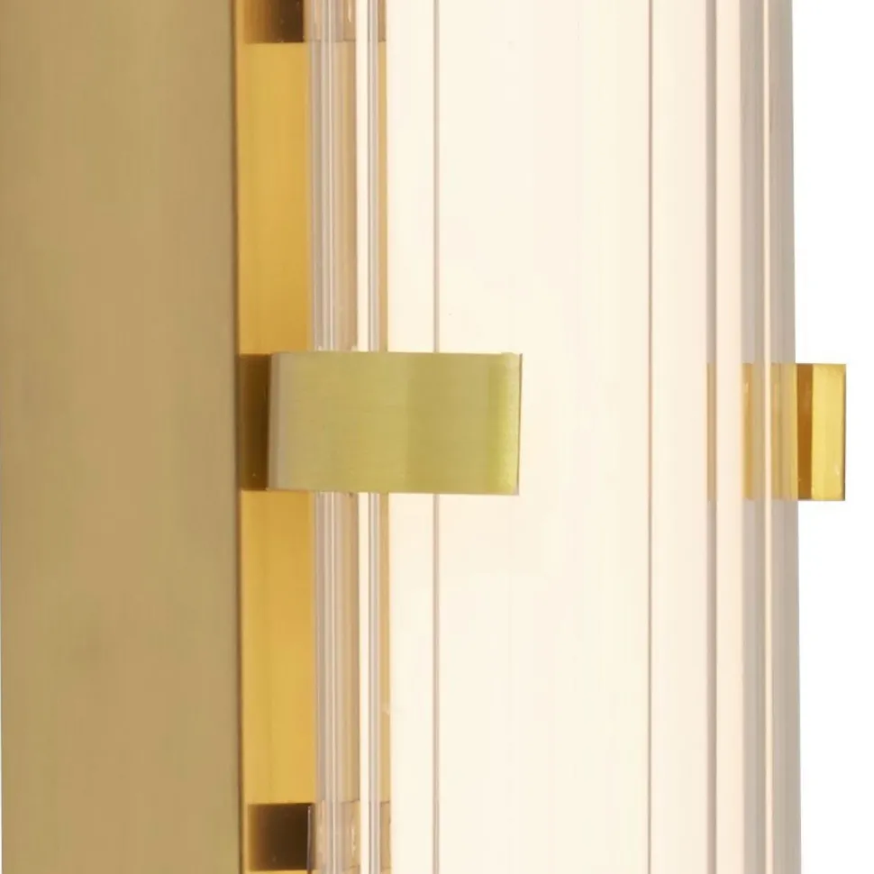 LED Wandleuchte Bad 63 cm IP44 Glas Metall in Gold