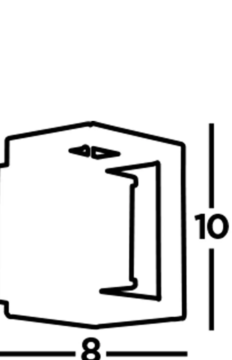 LED Wandleuchte Badezimmer IP44 Schwarz Weiß 3000 K H: 10 cm