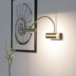 LED Wandleuchte CURTIS in Messing matt