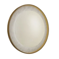 LED Wandleuchte dimmbar in Gold Weiß Touch IP44 Ø80 cm