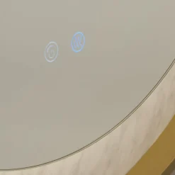 LED Wandleuchte dimmbar in Gold Weiß Touch IP44 Ø80 cm