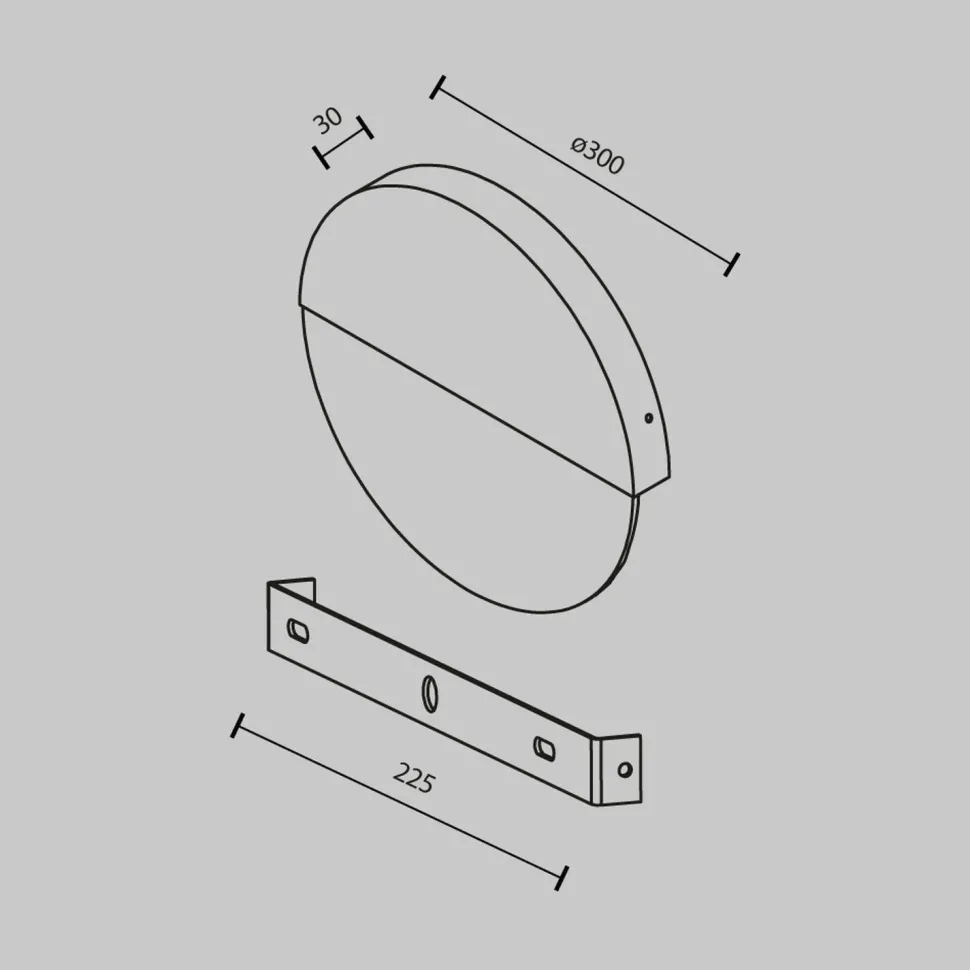 LED Wandleuchte Glas Metall 3000 K warmweiß 200 lm rund