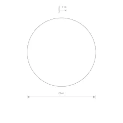 LED Wandleuchte Gold matt Ø 25 cm in 3000 K rund Metall