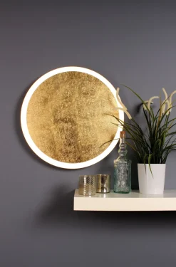 LED Wandleuchte Gold Schwarz rund Ø50 cm 3500 K dimmbar