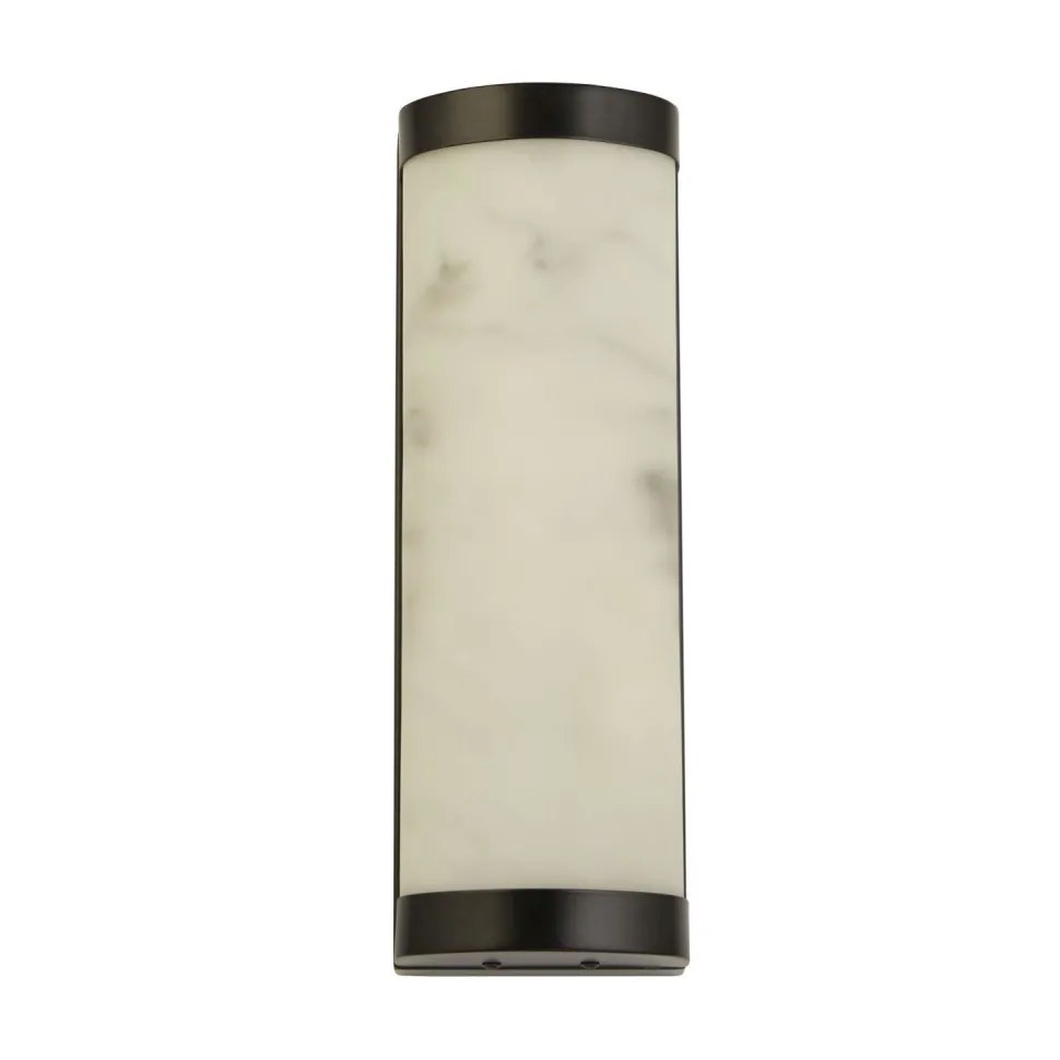 LED Wandleuchte Harz Metall Schwarz Marmor IP44 B:12 cm