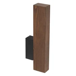 LED Wandleuchte Holz Metall 3000 K H: 31 cm indirektes Licht