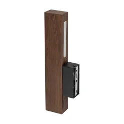LED Wandleuchte Holz Metall 3000 K H: 31 cm indirektes Licht