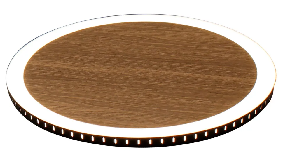 LED Wandleuchte Holz Schwarz rund Ø40 cm 3500 K dimmbar