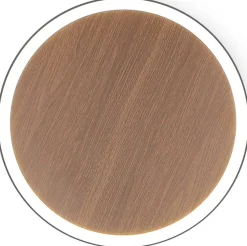 LED Wandleuchte Holz Schwarz rund Ø50 cm 3500 K dimmbar