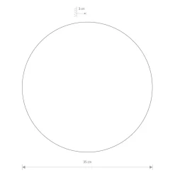 LED Wandleuchte in Kupfer matt 3000 K Metall rund Ø 35 cm