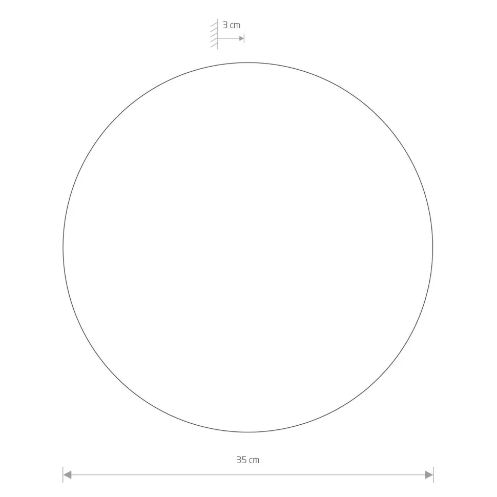 LED Wandleuchte in Kupfer matt 3000 K Metall rund Ø 35 cm
