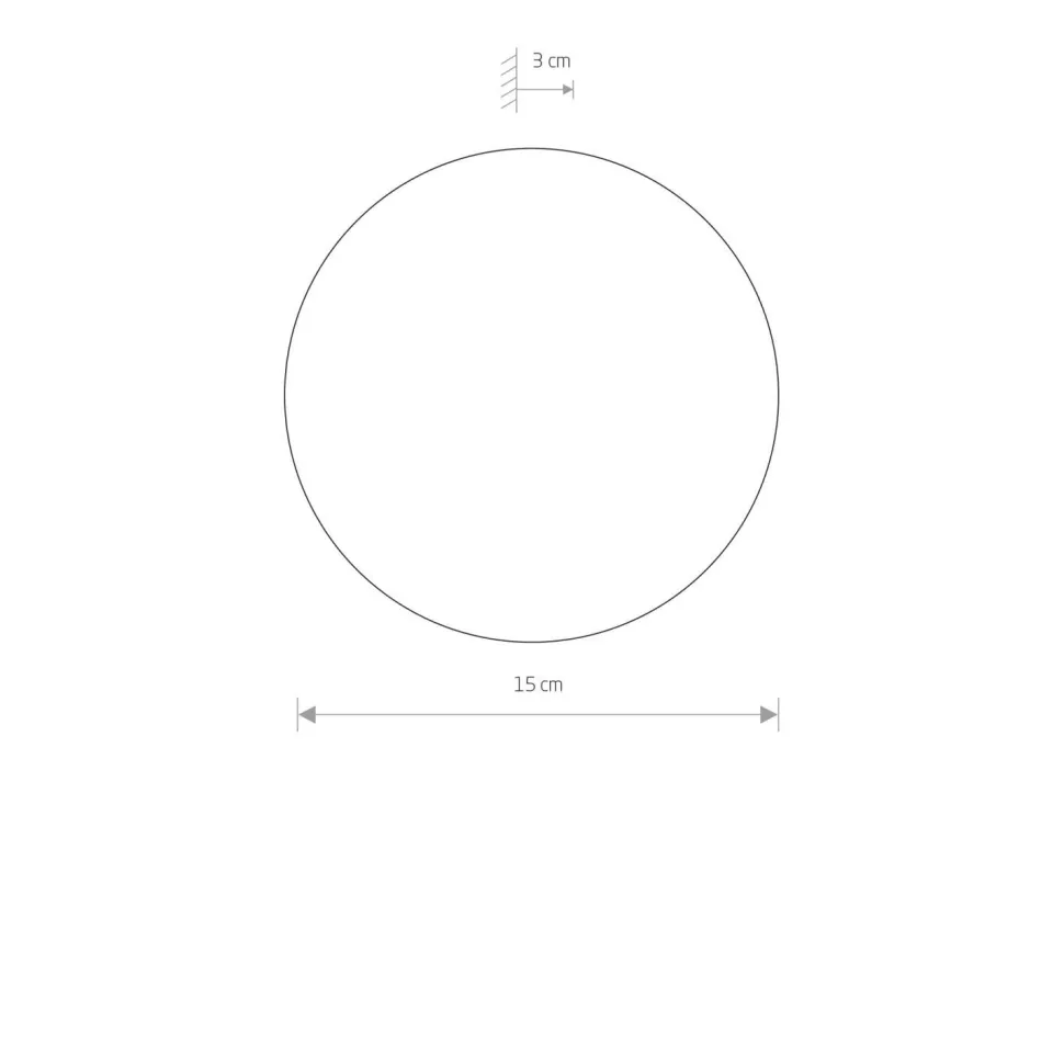 LED Wandleuchte indirekt Ø 15 cm in Gold matt 3000 K 60 lm