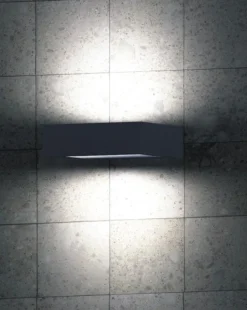 LED Wandleuchte IP54 Anthrazit 4000K 480lm