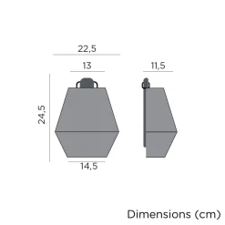 LED Wandleuchte Outdoor Akku Leuchtmittel IP54 tragbar Taupe
