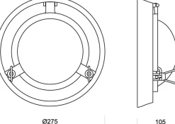LED Wandleuchte RIVANA Messing Ø28cm rund Maritim