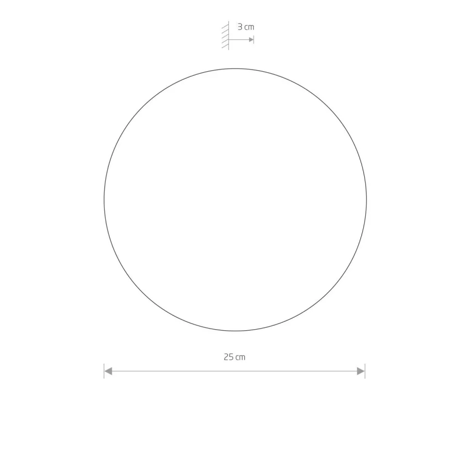 LED Wandleuchte rund Ø 25 cm Kupfer 3000 K indirekt