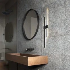 LED Wandleuchte Schwarz 90 cm hoch indirektes Licht 3000 K