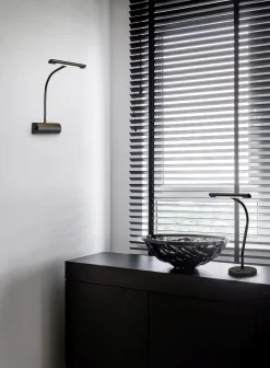 LED Wandleuchte Schwarz Dimmer Metall 430 lm H:35 cm