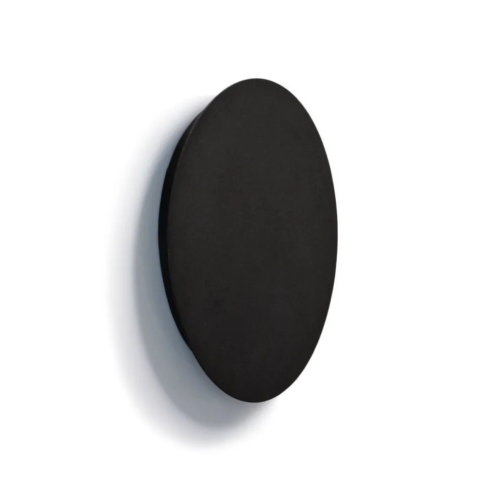 LED Wandleuchte Schwarz Metall flach 3000K 640lm