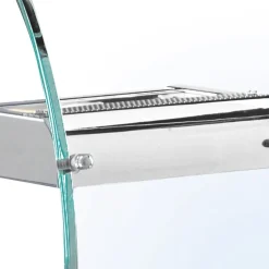 LED Wandleuchte Up Down Chrom Klar H: 29 cm Glas Metall