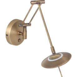 LED Wandspot in Bronze mit Stecker dimmbar beweglich