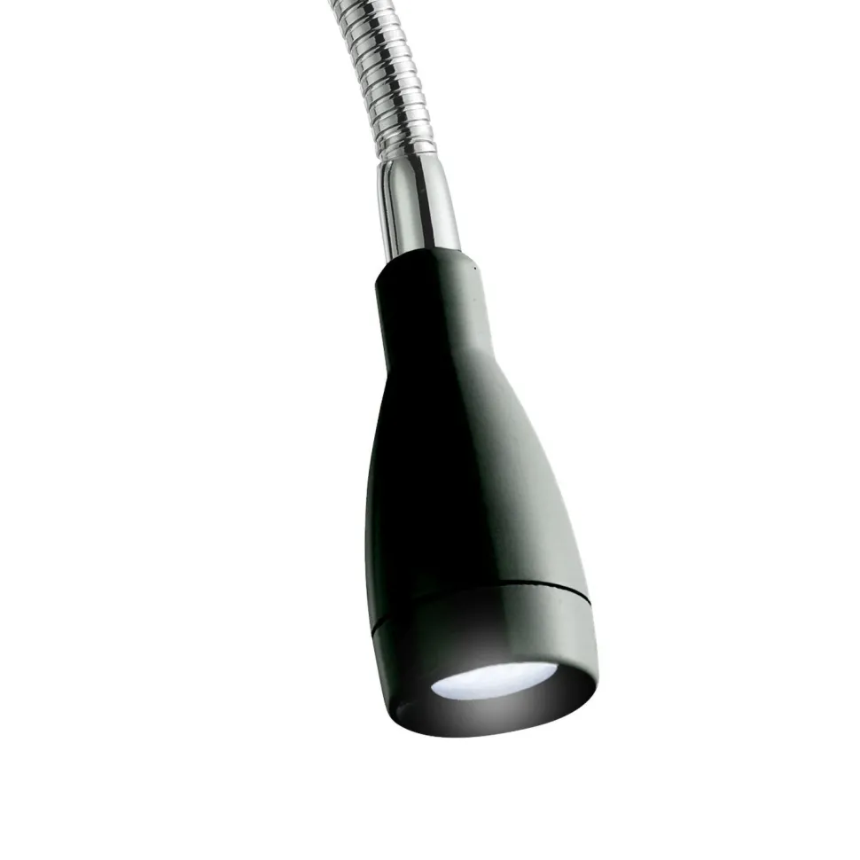 LED Wandspot mit Flexarm Schalter 6500 K in Schwarz