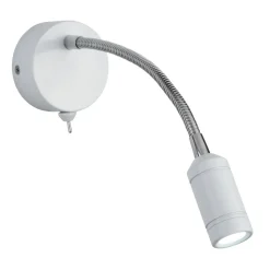 LED Wandstrahler mit Schalter Flexarm in Weiß T:31 cm