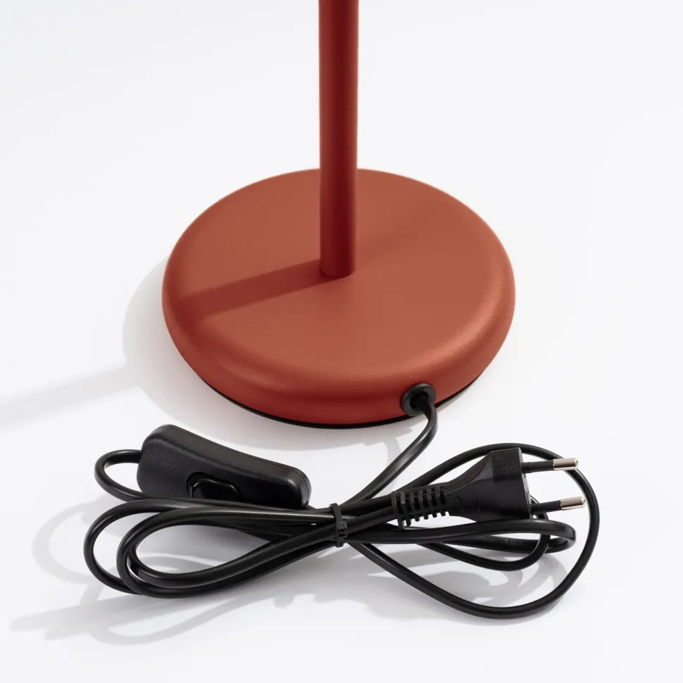 Leselampe GU10 43 cm hoch Aluminium in Rot Modern schwenkbar