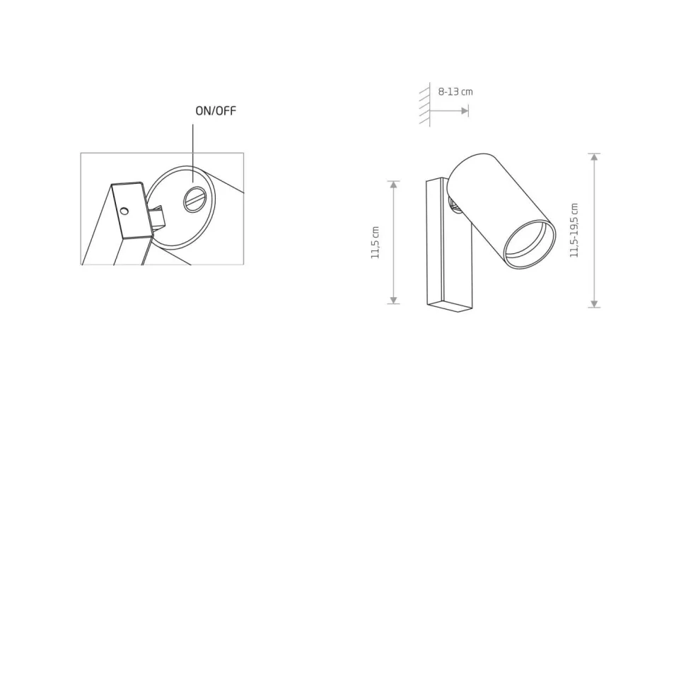 Leseleuchte Weiß Gold GU10 Metall verstellbar Modern