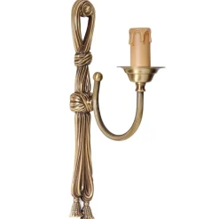 Leuchter Wandlampe aus Echt-Messing in Bronze