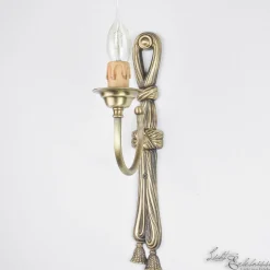 Leuchter Wandlampe aus Echt-Messing in Bronze