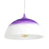 Lila Hängeleuchte Glas rund Retro Esstisch ADANIA