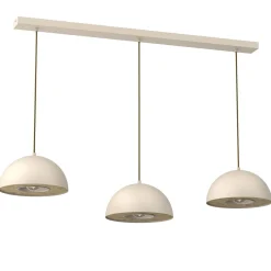Längliche Hängelampe Metall Beige 132 cm E27 Loft