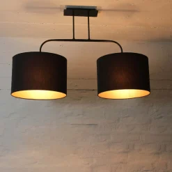 Loft Deckenleuchte Alice mit schwarzen Schirmen