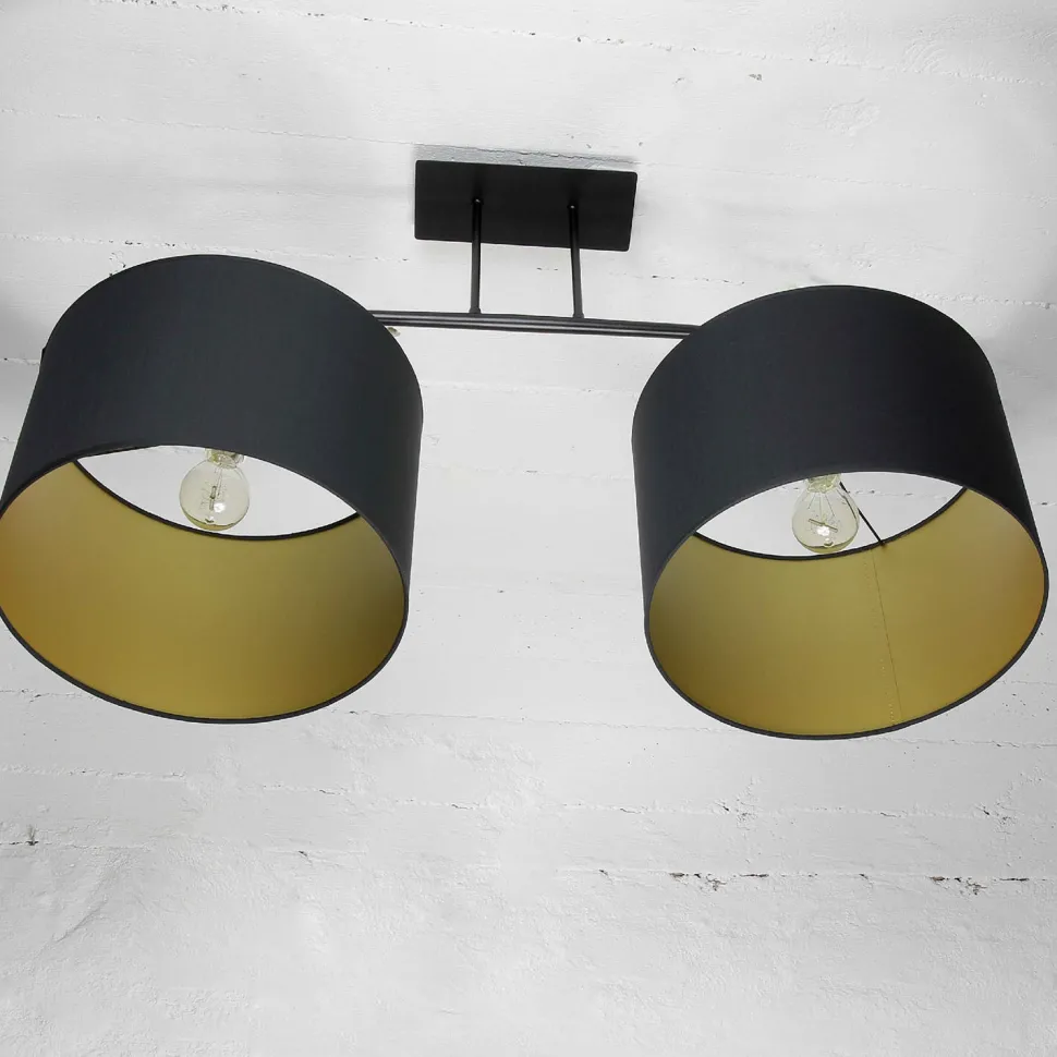 Loft Deckenleuchte Alice mit schwarzen Schirmen