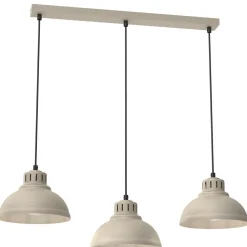 Loft Hängelampe Beige Metall 3-flammig E27 akzentuiert