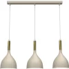 Loft Hängelampe Metall Beige Gold L:72 cm E27 stilvoll