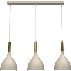 Loft Hängelampe Metall Beige Gold L:72 cm E27 stilvoll