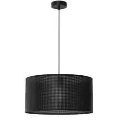 Loft Hängelampe Schwarz Metall E27 Ø40 cm rund