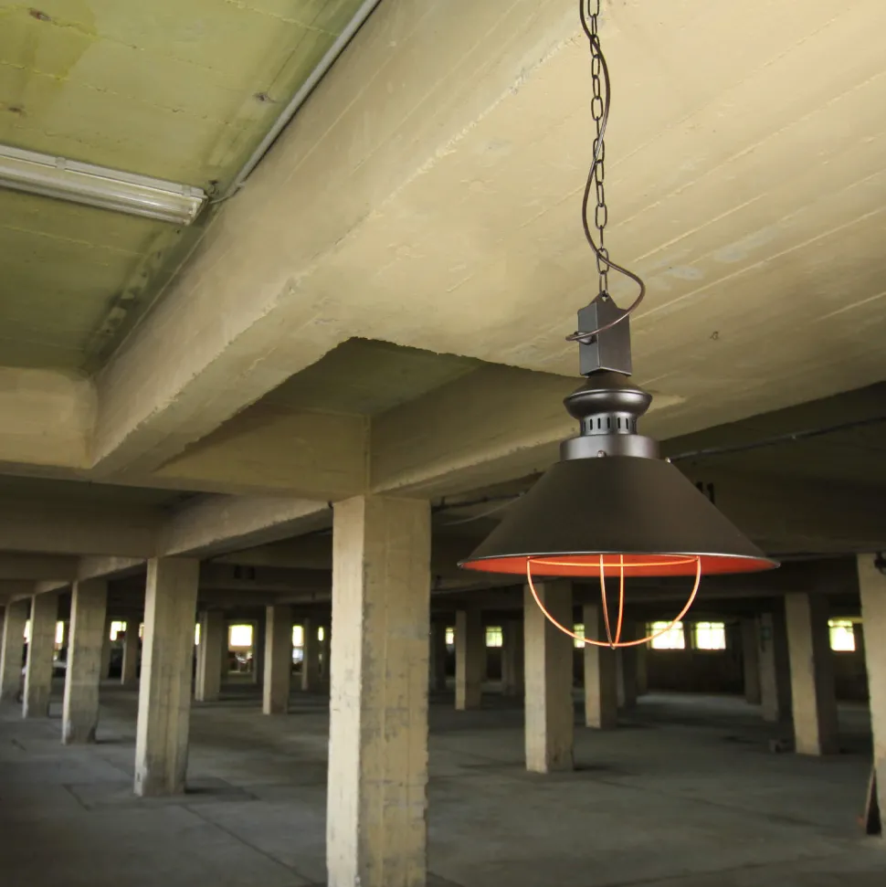 Loft Hängeleuchte mit Kette braun/kupfer