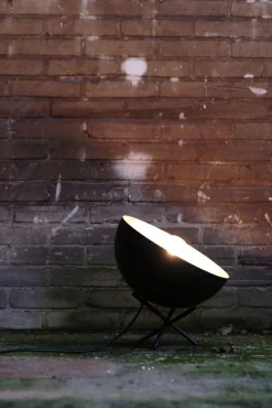 Loft Tischlampe Grau Metall Silber Ø40cm LARINO